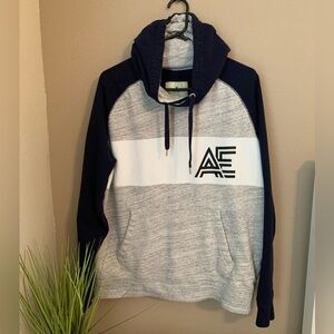 American Eagle hoodie. Navy Blue/gray/white. Size L.
